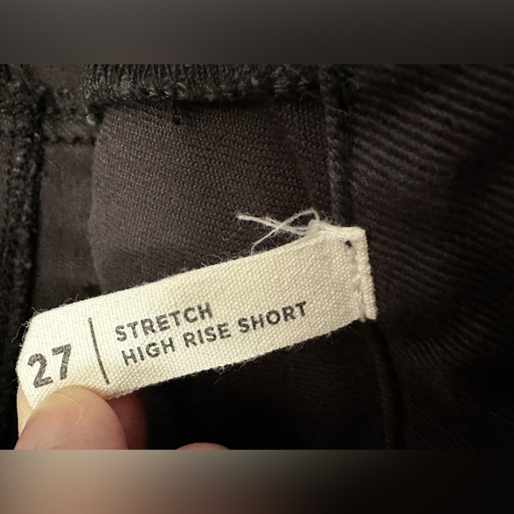 PACSUN Stretch High-Rise Shorts Black Denim Women’s Size 27. - Picture 7 of 15